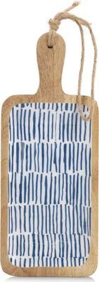 Image de Zeller Planche à servir, bois de manguier, bleu