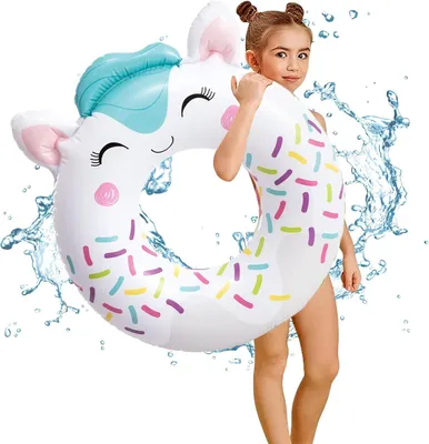 Produktbild von Aufblasbarer Schwimmring für Erwachsene, Langlebiges PVC, Ergonomisches Design, Komfortabel, für Wasserspaß