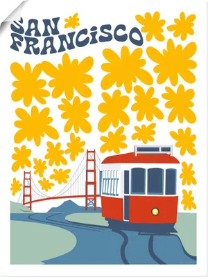 Produktbild von ARTland Poster San Francisco Größe: 30x40 cm
