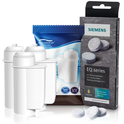 Obrázek produktu pro Aqualogis AL-Inte 3x sada filtrů Brita Intenza 1x odvápňovač pro kávovary Siemens TZ70003 TZ80001N - Vodní filtr do kávovarů na espresso