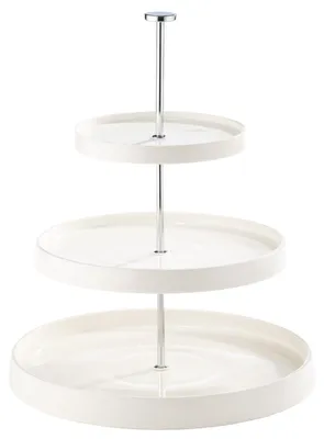 Produktbild von Etagere für Gebäck und Obst aus weißem Porzellan mit mehreren Ebenen 34cm