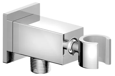 Produktbild von Sapho Brausehalter eckig, drehbar, mit Schlauchanschluss, Chrom
