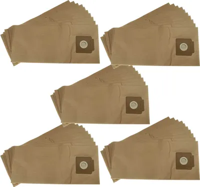 Produktbild von vhbw 50x Staubbeutel kompatibel mit Kärcher Trockensauger T 7/1, T 10/1, T 9/1 Staubsauger - 28cm x 23,5cm braun