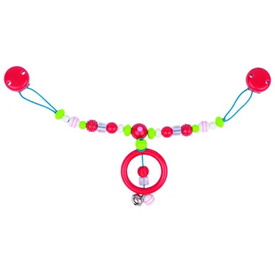 Obrázok produktu pre Kinderwagenkette Perle rosa gstreift