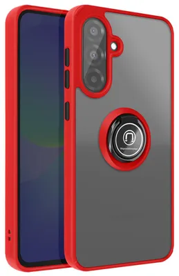 Produktbild von Avizar, Hülle mit Ringhalter und Magnet für Samsung Galaxy A37, Rot