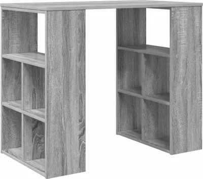Image de vidaXL Bureau gris Sonoma 90 x 50 x 75 cm Bois composite