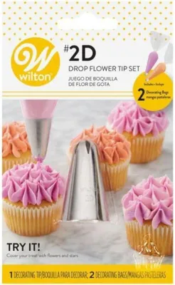 Produktbild von Wilton Dekorspitzen-Set – Spritztülle #2D, Tropfenblume