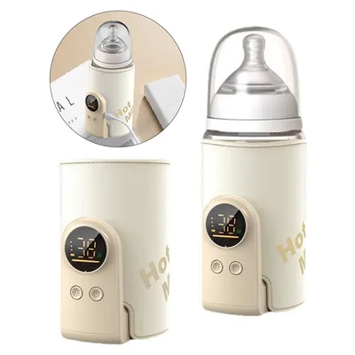 Produktbild von 6000mAh Flaschenwärmer, Flaschenwärmer Baby Unterwegs, Tragbarer Baby Flaschenwärmer mit LCD-Display Milchwärmer Baby mit 6 Einstellbare 38-50℃