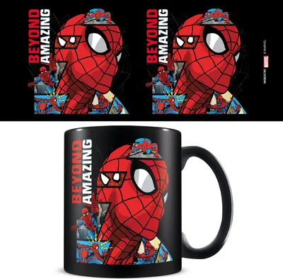 Produktbild von Spider-Man kolorierte Tasse - 315 ml, offiziell lizenziert, spülmaschinen- und mikrowellengeeignet, Keramik, Marvel Geschenk