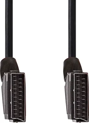 Obrázek produktu pro SCART kabel | SCART Muž | SCART Muž | Niklovaný | 480p | 1,50 m | Kulatý | PVC | Černá | Označení