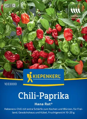 Produktbild von Kiepenkerl Chili Paprikasamen Hana Rot F1 Capsicum chinense 7 Pflanzen
