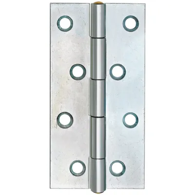 Produktbild von Scharnier Hhe 100 mm Breite 52 mm Strke 1,6 mm Stahl blau verzinkt gerollt, schmal