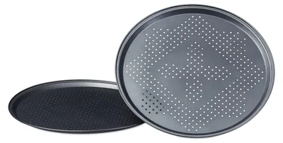 Zdjęcie produktu dla Relaxdays 10020494_303, Zestaw patelni do pizzy, Czarny, Żelazo, 32 cm