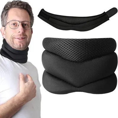 Produktbild von Schlafstütze gegen Schnarchen, Nackenstütze, Schlafnackenstütze, verstellbare weiche Schaumgummihalsstütze/Halsring