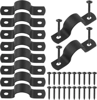 Productafbeelding van 20 mm U-beugelklemmen met zelftappende schroeven - Set van 10