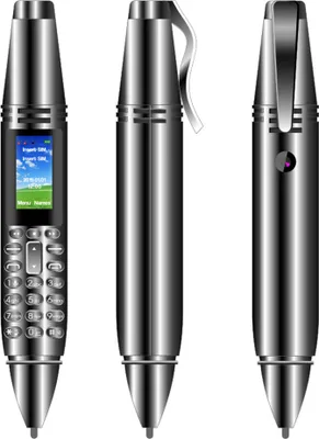 Immagine prodotto di Ak007 tipo penna Mini telefono cellulare 0,96 pollici schermo Gsm Bluetooth fotocamera Dialler con registratore vocale nero
