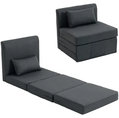 Produktbild von HOMCOM Bodensessel 2-in-1 Klappbar Schlafsofa mit Kordoptik für Wohnzimmer