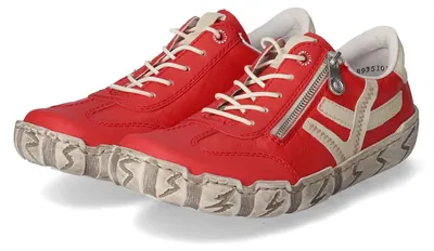 Produktbild von Rieker Damen Slip On Sneaker Rot Synthetik Leder Mix Größe: 36