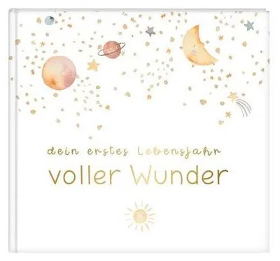 Produktbild von Babytagebuch voller Wunder – Weltraum, weiß, 24,5 × 22,5 cm, 100 Seiten