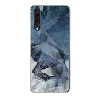 Produktbild von MuchoWow® Handyhülle Schutzhülle Hülle für Samsung Galaxy A50 Naturstein - Blau - Chic Silikon Softcase Handy Hülle - Mobiltelefonhülle