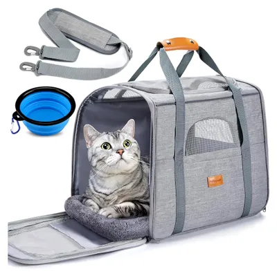 Produktbild von Transportbox für Katzen, faltbare Tragetasche für Katzen und kleine Hunde