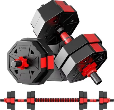 Zdjęcie produktu dla Regulowany zestaw hantli 10 kg i zestaw sztang Fitness Trening siłowy Siłownia