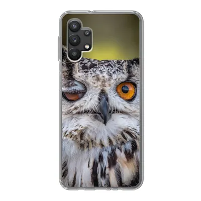 Produktbild von MuchoWow® Handyhülle Schutzhülle Hülle für Samsung Galaxy A32 5G Eule - Auge - Orange Silikon Softcase Handy Hülle - Softcase