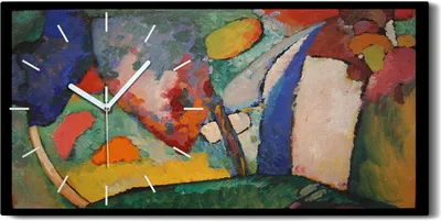 Produktbild von Dekor Leinwand Uhr Wandbilder Geräuschlos Kunstdruck 60x30 Der Wasserfall - weiße Hände