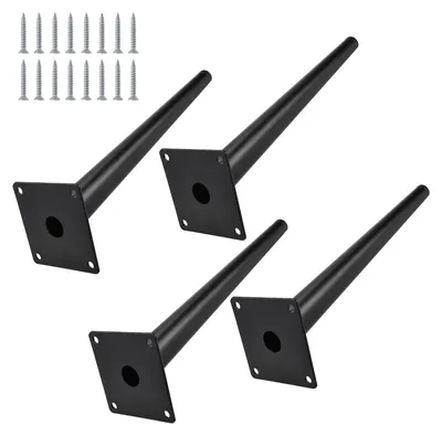 Immagine prodotto di Omgoods - Set di 4 gambe in acciaio per tavoli, ideali per progetti di mobili fai-da-te