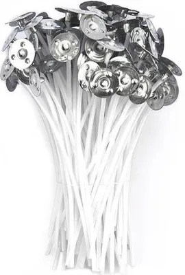 Produktbild von INF Gewachste Dochte (10 cm) 100 Stk. Weiß