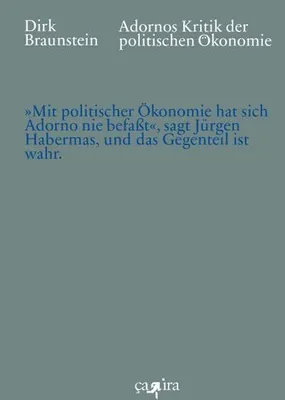 Produktbild von Adornos Kritik der politischen Ökonomie