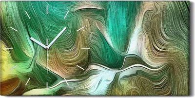 Produktbild von Wandbild Leinwand Bilder Wanduhr Geräuschlos 60x30 Malerei Abstrakte Kunst - weiße Hände