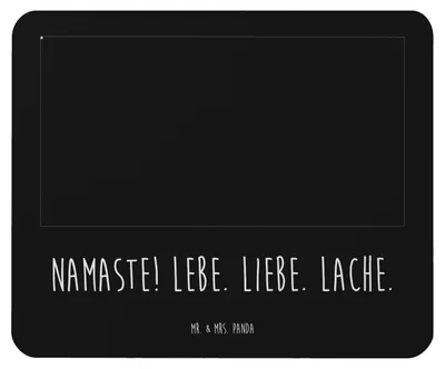Produktbild von Mr. & Mrs. Panda Mauspad Stinktier Yoga - Schwarz - Geschenk, computermatte, Raubtier, Liebe, Skunk, Mouse Pad, Namaste, laptop mousepad, pc