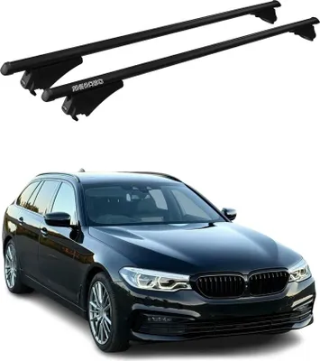 Image de Tiger Barres de toit transversales pour BMW Série 5 G31 2017-2023 Noir