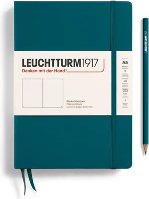 Produktbild von Leuchtturm 359698, Einfarbig, Grün, A5, 251 Blätter, 80 g/m², Hardcover