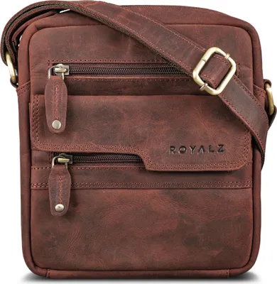 Produktbild von ROYALZ "Oregon" Leder Umhängetasche Herren Klein Männer Ledertasche Vintage Herrenhandtasche Moderne Schultertasche Messenger Bag Echtleder