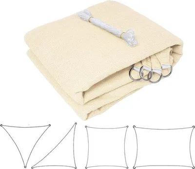 Produktbild von Famanu Sonnenschutzsegel 2,5 x 2,5 x 3,5 m - Beige, UV-Schutz für Garten und Terrasse