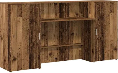 Produktbild von vidaXL Empfangstheke Altholz-Optik 200x50x103,5 cm Holzwerkstoff