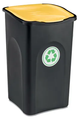 Obrázok produktu pre Stefanplast 70650, 50 L, Štvorec, Čierna, Žltá, Manuálne, 370 mm, 370 mm