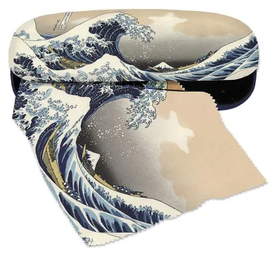 Produktbild von Etui mit Textil und Brillenschutz Hokusai - Die große Welle, Fridolin