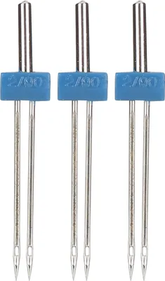 Zdjęcie produktu dla 3szt Doppelnadelstifte Edelstahl -Gewinde und Hakenstiche Nähzubehör 2mm -3szt/Beutel