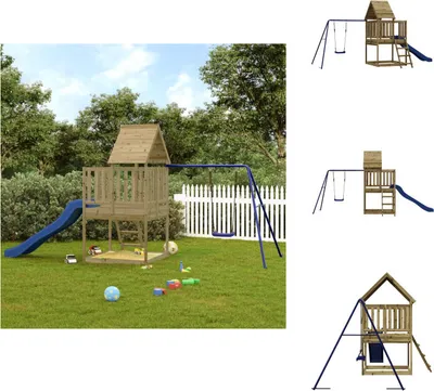 Produktbild von vidaXL Spielturm Imprägniertes Kiefernholz -  Schaukeln & Spieltürme