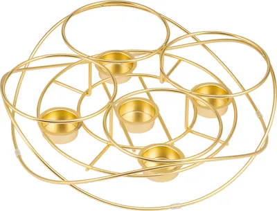 Produktbild von bremermann Speisenwärmer, für 5 Teelichter, runde Warmhalteplatte, gold
