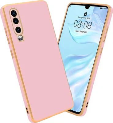 Produktbild von Cadorabo Schutzhülle für Huawei P30 Hülle in Rosa Handyhülle TPU Silikon Kameraschutz Etui Case