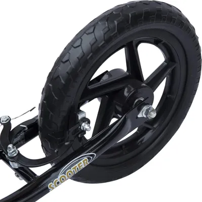 Produktbild von HOMCOM Kinderroller mit Hinterbremse 12 Zoll Scooter Tretroller EVA Schwarz
