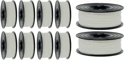 Produktbild von PET-G Filament SET 10kg für 3D Drucker 10x 1kg je 1,75mm Rolle Gesamt 10kg weiss