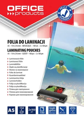 Immagine prodotto di Pellicola per laminazione A5 2 x 100 micron 100 pezzi