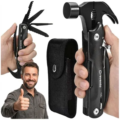 Obrázok produktu pre REVENTO® Multitool – multifunkčný nástroj: nôž, kladivo, kliešte 12 v 1 s puzdrom