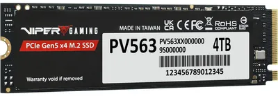 Produktbild von Patriot VIPER PV563 4 TB, SSD, (PCIe 5.0 x4, NVMe 2.0, M.2 2280)