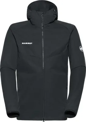 Schwarze Softshelljacke mit Kapuze von Mammut; Modell GRANITE SO; für Herren.